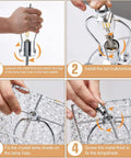 Installation steps for Crystal Table Lamp Set With Touch Control, USB C And USB A Ports, Dimmable Bedside Lamps