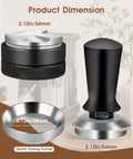 54mm Espresso Accessories Kit with Distribution Tool and Spring Loaded Calibrated Tamper, Dosing Funnel, Barista Distributor