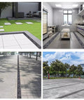 Heavy Duty Outdoor Trench Drainage Kit With Stainless Steel Grate And Polypropylene Channel Built To Last Weatherproof French Drainage System For Driveways Lawns Patios Bathrooms And Kitchens Hidden Grate Design installed in various settings