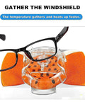 Straight Up Pro Grade Eyeglasses Frame Heater With Zero Fuss Ceramic Hot Air Warmer For Fast Optical Adjustments And Precise Lens Shaping Using A Solid Constant Temperature Cycle with black eyeglasses and orange pads.