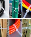 100 Pcs Self Locking Nylon Cable Ties 60mm Long, 2.5mm Wide, 18 Lbs Tensile Strength used in various installations