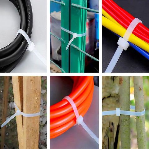 100 Pcs Self Locking Nylon Cable Ties 60mm Long, 2.5mm Wide, 18 Lbs Tensile Strength used in various installations