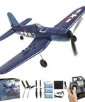 RC Planes For Adults With 4 Channel RTF F4U Corsair Fighters, 6 Axis Gyro, Three Flight Modes, One Key Aerobatic, Easy Takeoff
