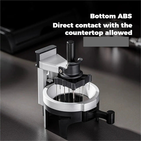 Professional 58Mm Espresso WDT Distribution Tool With 12 Tuning Needles And Smooth Adjustable Depth for precise coffee ground distribution.