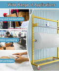Freestanding Manual Bubble Wrap Dispenser For Smooth Shipping Setup Vertical Roll Holder. Used for moving and logistics packaging.