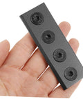 Beefy Barn Door Track Connector Plate Metal Flat Mounting Plate For Door Hardware Kit Heavy Duty with Hex Holes and Screws on Hand