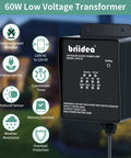 Outdoor Low Voltage Transformer 60W 120V AC to 12V DC for Landscape Lights with Countdown Timer and Photocell Sensor