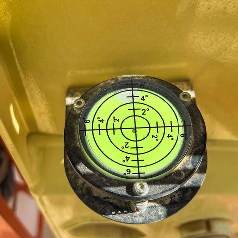 Nexarelle 3pcs Round Bubble Level D:48.9mm, H: 9.2mm Yellow/Green with a clear scale and 360° viewing angle.