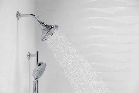 Bancroft Handheld Showerhead With Katalyst 3 Function Sprayface Featuring Massage And Silk Sprays, Durable Polished Chrome Finish