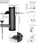 Dimensions and details of Outdoor Umbrella Clamp Heavy Duty Stainless Steel Deck Mount With Adjustable Arm And Umbrella Hook