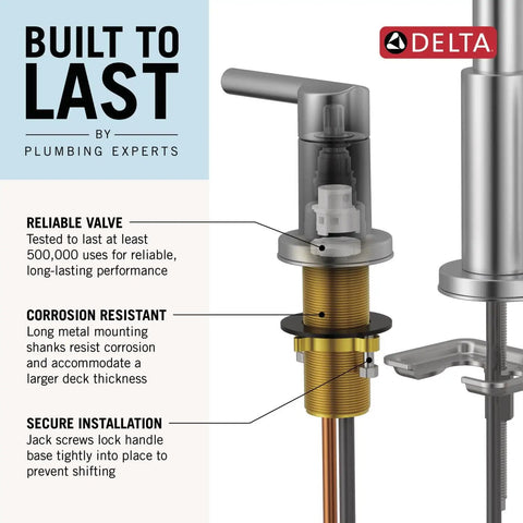 Slick Chrome 8 Inch Widespread Bathroom Sink Faucet Boasting A Totally No Sweat Wrench Free Installation And Quick Connect Tubing Paired With A Smooth Push Pop Drain Assembly For Any Classic Vanity Refresh