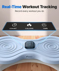 Get Shredded Core Workouts On Noiseless Waist Twister Machine Featuring Digital Counter showing digital display and timer.