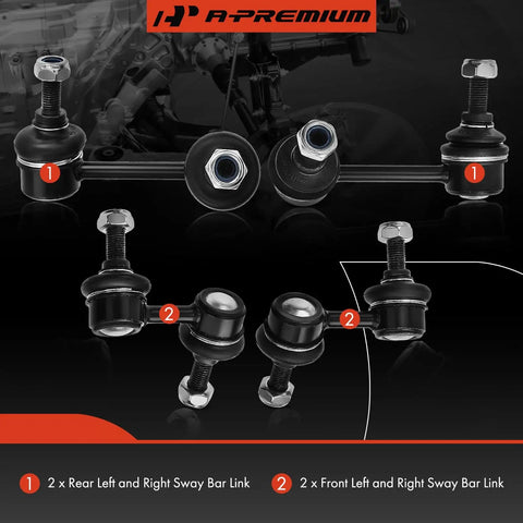 Set Of Four Front And Rear Sway Bar Links Kit For Honda Element 2003 2011 Beefed Up Stabilizer End Links Replacement