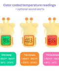 Giraffe Themed No-Touch 3 In 1 Baby And Kids Thermometer For Infants With Quick Forehead Ear And Body Temp Readings, Kid Friendly Design To Keep Toddlers Chill During Temp Checks. Color-coded display with sound alerts