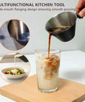 Stainless Steel Espresso Shot Cup With Built In Scale For Precise Measuring In Milliliters And Ounces Dual Scale Wide Mouth Pouring