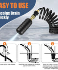 Heavy Duty Three Piece Drain Bladder Kit That Hits Hard On Clogged Lines Fast Using Power Pulse Water Pressure To Blast Hair And Grease Gunk Straight Out. Drain bladder with hose connection and instructions.