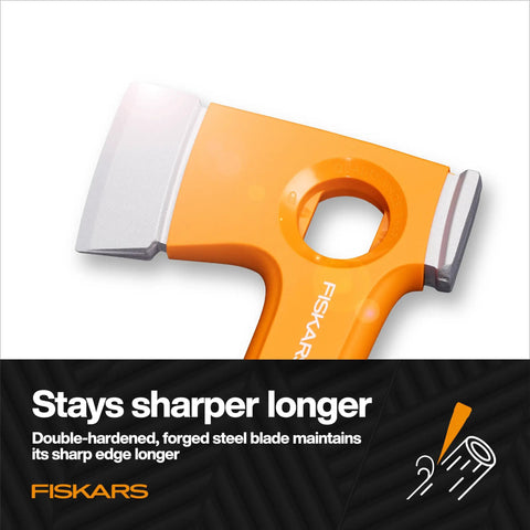 Ultralight Hiking Axe 13 Inch With 15 Percent Lighter FiberComp Handle And Ultra Sharp Forged Steel Blade close-up