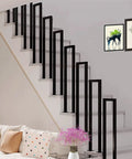 Slick Matte Black U Shaped Stair Handrail Double Pack With Ergonomic Grip For Indoor Steps built for safety on modern stairs.