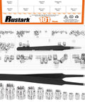 101 Piece M2 To M6 Heat Set Threaded Inserts Kit With Tweezers For Plastic And 3D Printing, 303 Stainless Steel Female Thread Inserts In 12 Sizes, Knurled Nuts For Stronger, DIY Maker Projects displayed in box with tweezers