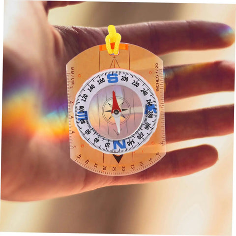 Orienteering Compass With Luminous Pointer For Hiking And Outdoor Adventures Compact Acrylic Design Ultra Lightweight Portable