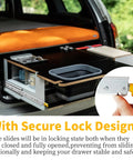 Heavy Duty Locking Drawer Slides Full Extension Runners With Lock 12 To 60 Inch Side Mount Rails For Drawers Up To 493 Lb Per Pair Built From Beefy High Strength Steel For Heavy Cabinets Tool Chests And Industrial Drawers installed in camper drawer slide system