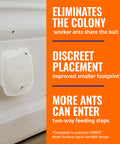 Indoor Liquid Ant Baits with Adhesive Strips for Discreet Baiting That Doubles as an Ant Trap and Bait Station in an 8 Pack on baseboard