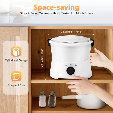 Professional Electric Potato Peeler And Auto Vegetable Spinner, One Button Corded Motor Driven Kitchen Tool, Heavy Duty Abs Frame, Real Flex Gadget For Hassle Free Meal Prep And Nailed It Chopping Routines Around The House stored in kitchen cabinet, space-saving design.