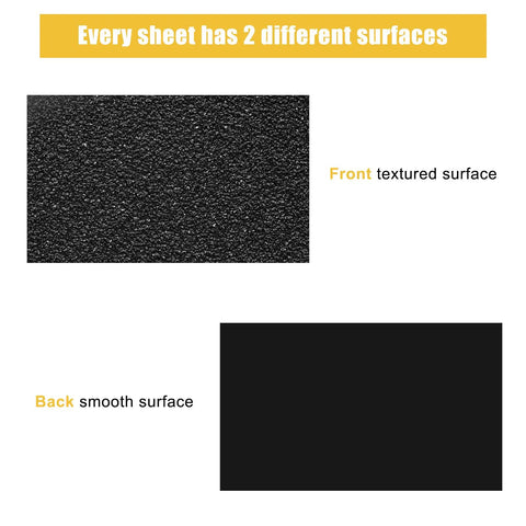 Two Pack Black ABS Plastic Sheets 8 By 12 Inches 0.125 Inch Thick Smooth On One Side Textured On The Other Built Tough