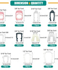 280 Pieces Fuel Line Retainer Clips Set With 11 Sizes For 1/2 Inch And 5/8 Inch Fuel Lines Fits Ford LaCrosse Century Allure Lucerne GMC Envoy And Other GM Vehicles Must Have Auto Repair Gear, size chart