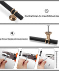 Six Pack 10 Inch Cabinet Pulls Knurled Matte Black And Champagne Bronze Aluminum And Zinc Alloy Drawer Handles installation overview