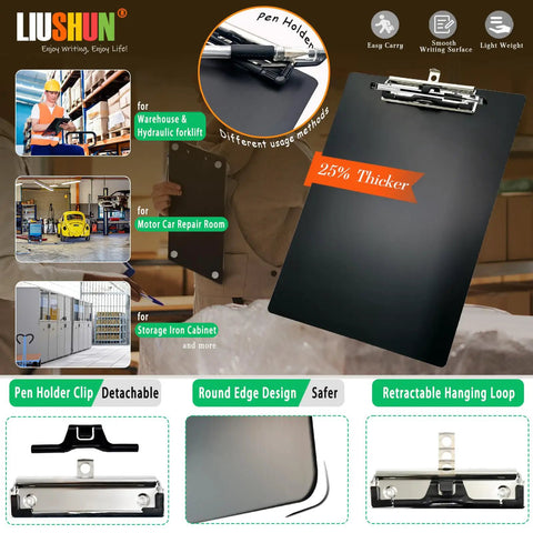 Magnetic Clipboard A4 Metal Clip Board With Heavy Duty Fixed Magnet Durable Contractor Grade Metal Panel