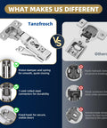 Comparison of 12 Pack Half Inch Overlay Soft Close Cabinet Hinges With Smooth As Butter Glide and others highlighting durability and quiet closing.