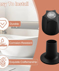 3 Piece Matte Black Tub And Shower Knob Replacement Kit For Verve Style And Gerber Tub Showers Handles Easy Install