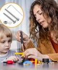 Mother and child assembling project with M2.5 Stainless Steel Screws With Nuts And Hex Socket Head Cap Bolts And Nut Assortment Kit visible