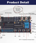 DIY Thermocouple Thermometer Kit With Digital Temperature Humidity Sensor showing components and labels