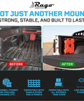 Rock Solid Molle Panel RotoPax Mount For Your Overland Trail Rig Durable Quick Lock Design for before and after installation comparison.
