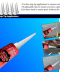 Black Shoe Repair Adhesive Bundle With Snip Tip Applicators And Plastic Spreader Tools for quick strong sole and heel repairs