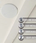 5 Inch Round Blank Plate With 4 Inch Box Mount White Textured Finish For Standard Electrical Boxes Paintable Beefy Metal Construction And Durable Build Easy Install Screws Included