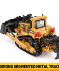 One Fifty Scale Diecast Metal Dozer Toy With Tilt Blade And Working Tracks, durable metal construction, detailed cab, poseable ripper.