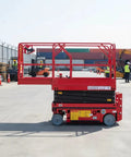 No Nonsense Hydraulic Lift Platform And Heavy Duty Warehouse Stacking Table Built Like A Tank For Smooth Cargo Operations in use outdoors.