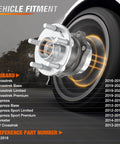 Rear Wheel Bearing And Hub Assembly 5 Lug For Subaru Forester 2014 To 2018, Impreza 2012 To 2021, Crosstrek 2016 To 2021, XV Crosstrek 2013 To 2015 OEM 512518 High Quality Replacement shown with vehicle compatibility list