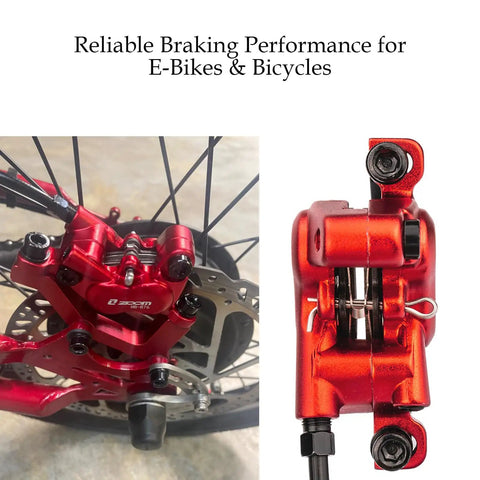 Go-To 4-Piston Brake Pad Replacement Set For Zoom HB-876 And HB-876E mounted on bicycle wheel