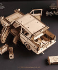 Harry Potter Flying Ford Anglia 3D Puzzle Kit For Adults With Spring Drive DIY Flying Car Model, wooden build with open doors