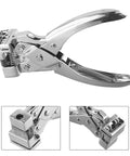 T Slot Shape Puncher Pliers Handy Manual Hole Punch Tool For T Slot Holes In Paper ID Cards Badges PVC Cards Cardboard Plastic Packaging And More Fast Easy Durable DIY Punching Kit For Quick Holes, silver zinc alloy puncher pliers