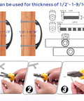 Diagram showing installation of 30 Pack 3 Inch Matte Black Cabinet Handles for Cabinets and Drawers with screw measurements.