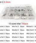 Ultra Thin Flat Washer Set In 304 Stainless Steel M2 Through M8 Assortment Kit 500 750 1200 Pcs Plain Gasket Shims For Precise Fits Workhorse Spacers For DIY Auto And Machinery Projects, 15 sizes 750pcs organizer