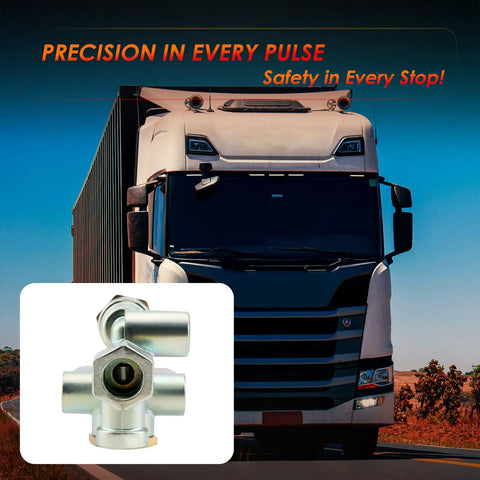 Trailer Priority Brake Control Valve Replacement With Three Eighths Inch Ports with truck background