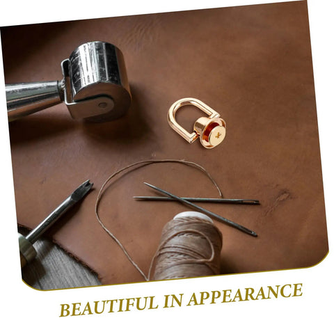 Top Shelf Rotatable Copper Rivet D Rings For Bag Straps And Purse Hardware With Screw Nail Design For Leathercraft And DIY Crafting No Sweat Assembly And Durable Badass Hold Forever On Every Project