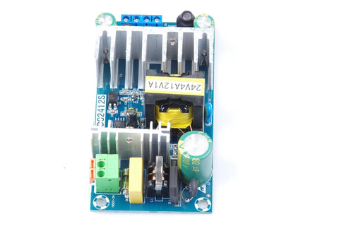 Top view of Isolated AC to DC Power Supply Module Dual Output 24V 4A and 12V 1A for Industrial Control Systems with indicator light