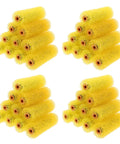 Yellow Sponge Texture Paint Roller For Exterior Walls Game Changer DIY Decorative Embossing Tool Heavy Duty Pattern Finishing Kit Built Tough Vibe Top Shelf Finish, set of foam rollers stacked.